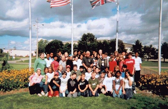 School kids at Camp X